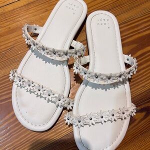 a new day Cream Floral Sandals
